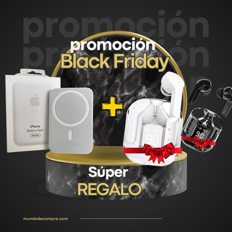 Pre Black Friday - Batería Power Bank +  Auriculares TWS Regalo